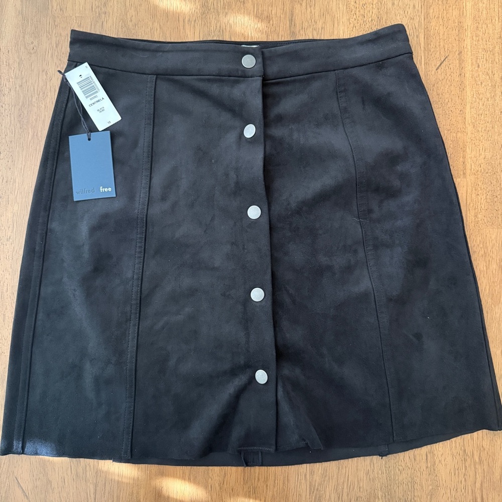 NWT faux suede mini skirt, Wilfred Free, Size 10